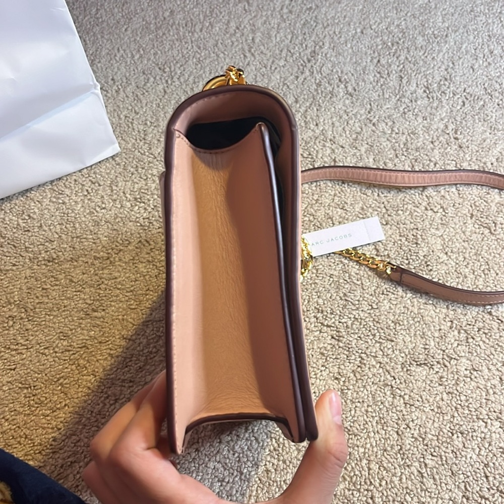 Marc Jacob’s Pink rose large crossbody gold chain designer with gift bag leather - Picture 15 of 16